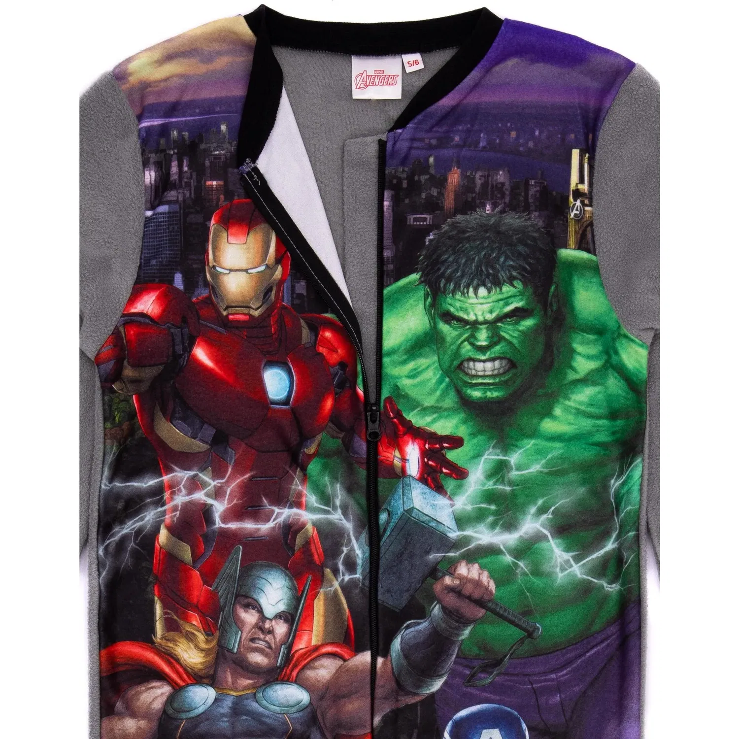 картинка Пижама-комбинезон Marvel Avengers серый, серый от магазина Одежда+