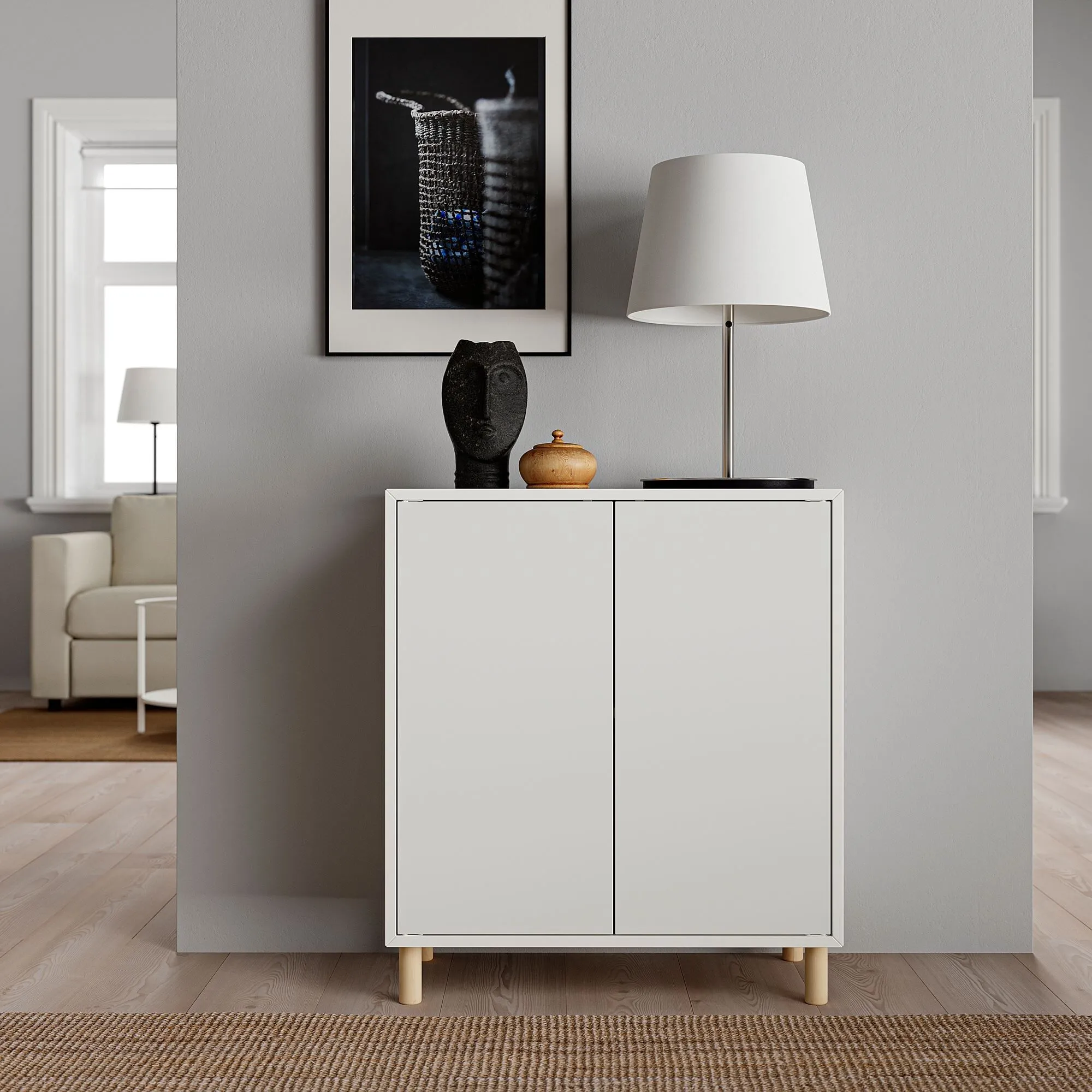картинка Шкаф, белый, 70x35x80 см, EKET IKEA от магазина Одежда+