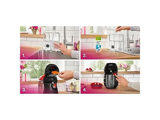 картинка Капсульная кофемашина Bosch Tassimo Happy TAS103E, черный / красный от магазина Одежда+