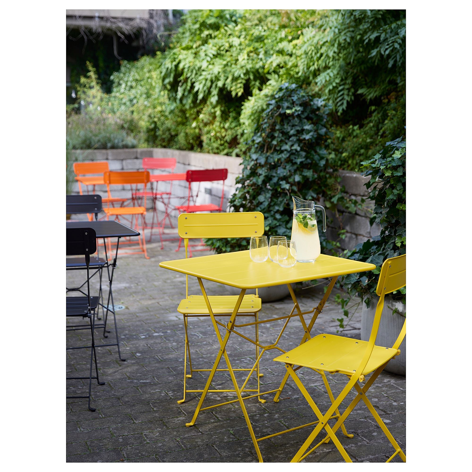 картинка Складной стол SUNDSÖ IKEA, 65x65, желтый от магазина Одежда+