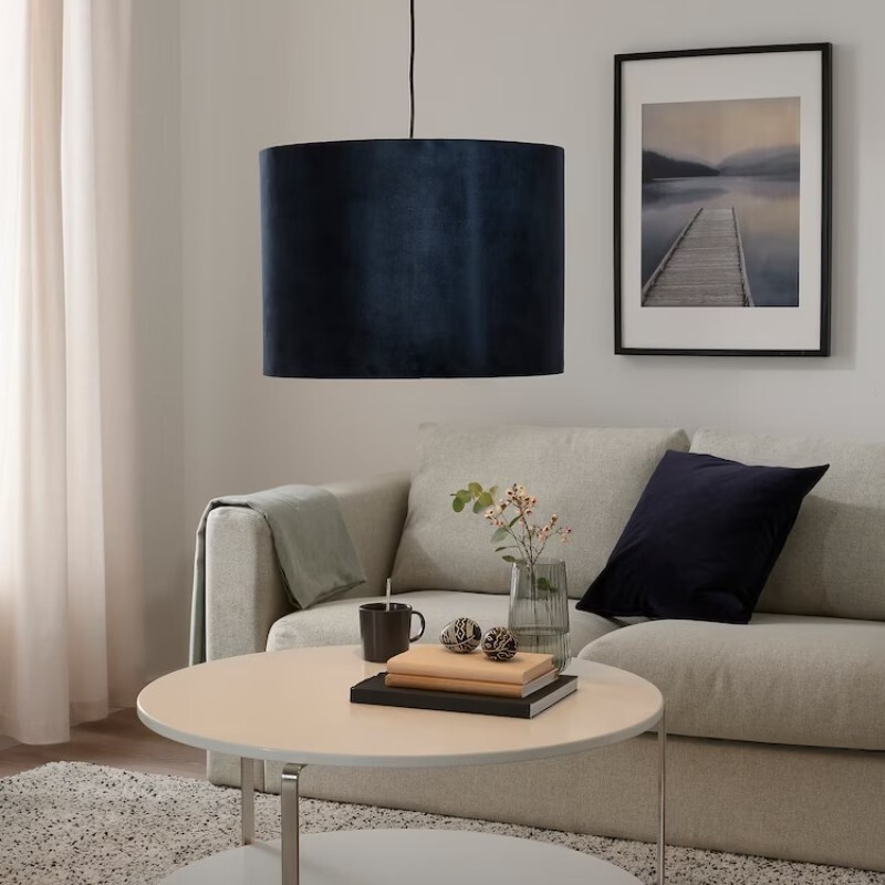 картинка Абажур Ikea Molnskikt, 42 см, темно-синий от магазина Одежда+