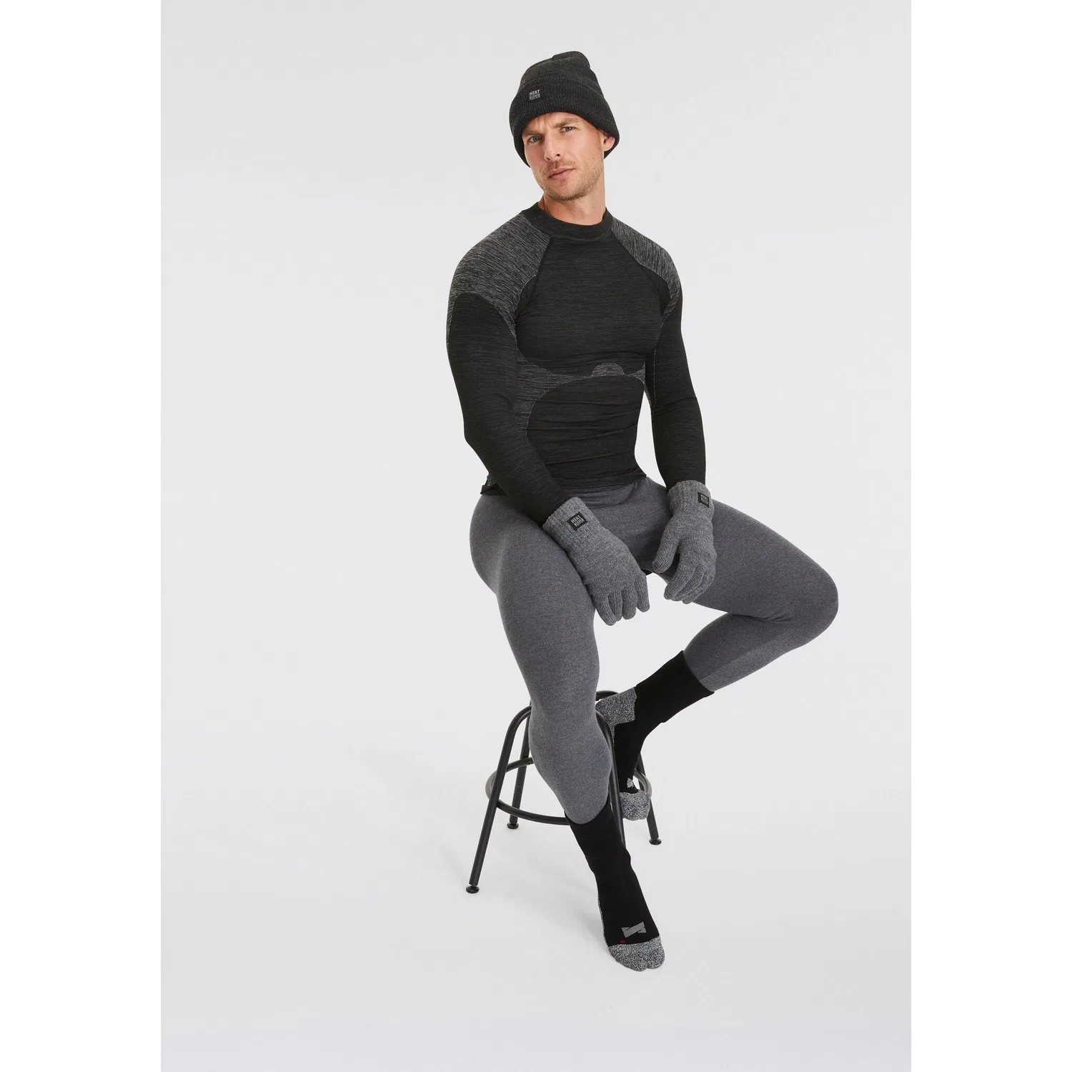 картинка Мужские термолеггинсы Long John Heatkeeper, Gray Melange от магазина Одежда+