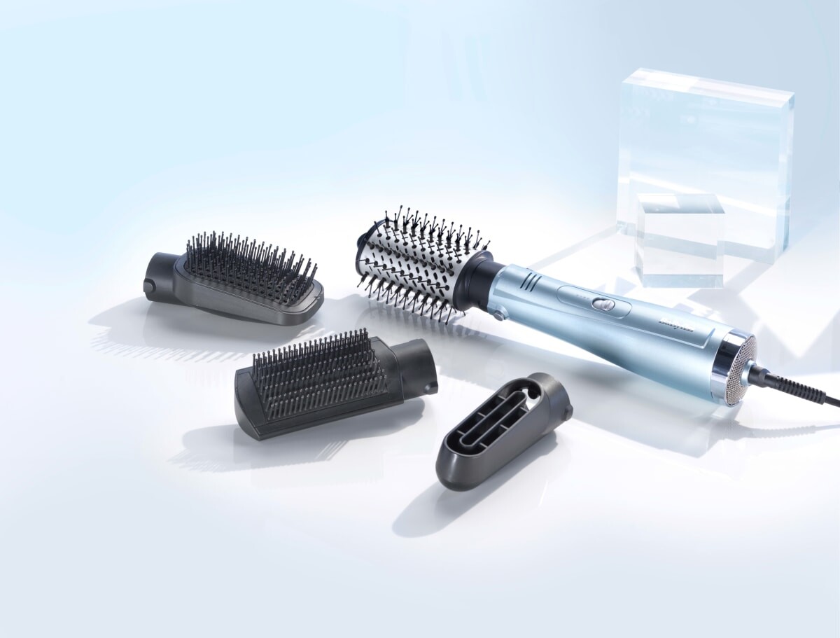 картинка Фен-щетка BaByliss Hydro-Fusion 4 в 1, голубой от магазина Одежда+