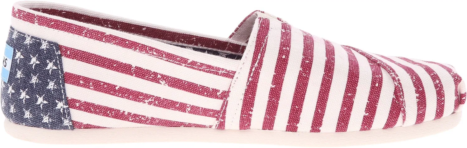 картинка Женские эспадрильи с веревочной подошвой TOMS, Bandiera Americana In Tela от магазина Одежда+