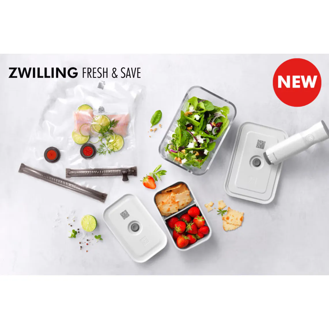картинка Электрическая вакуумная помпа ZWILLING Fresh & Save, белый/серебристый от магазина Одежда+