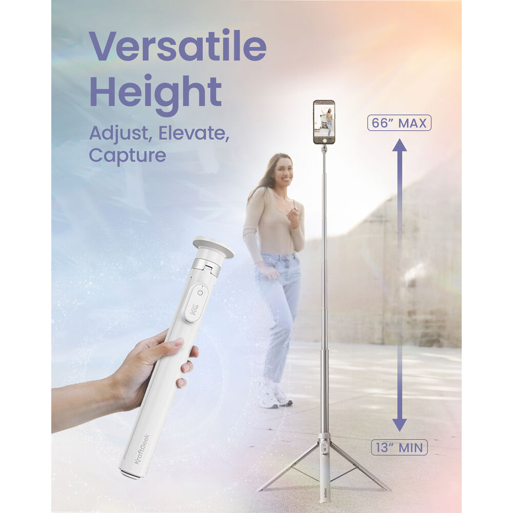 картинка KraftGeek JustTap Magnetic Smartphone Tripod (White) от магазина Одежда+