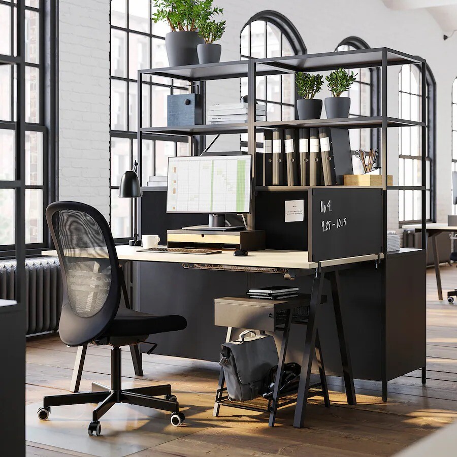 картинка Рабочий стул Ikea Flinton, черный от магазина Одежда+