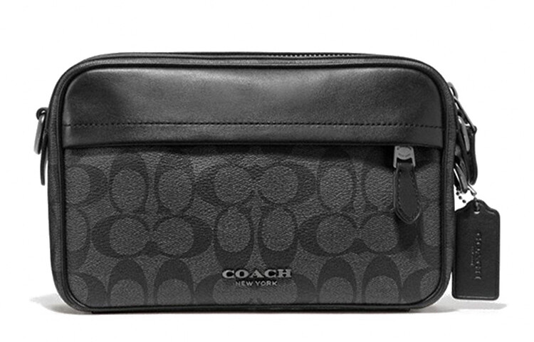 картинка Сумка-мессенджер Coach Graham 24, черный/серый от магазина Одежда+