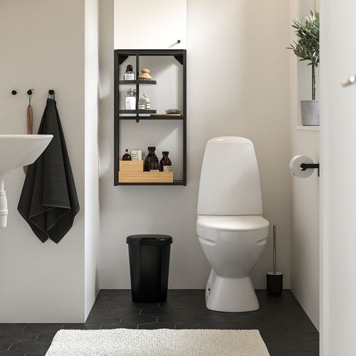 картинка Мусорное ведро IKEA Holass, 8 л, черный от магазина Одежда+