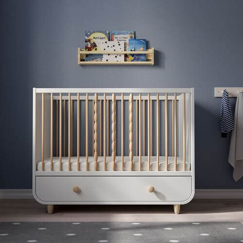 картинка Кроватка детская Ikea Myllra, 60x120 см, белый от магазина Одежда+