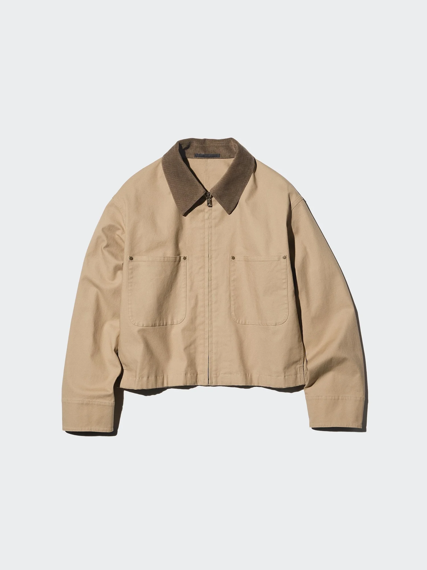 картинка Женская куртка-рубашка Uniqlo, бежевая от магазина Одежда+