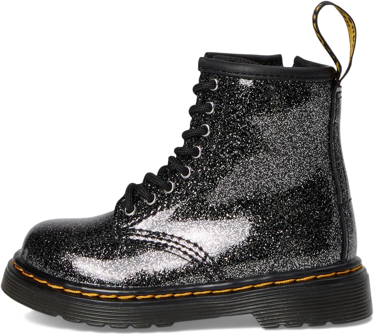 картинка Ботинки Dr. Martens 1460 унисекс для малышей, черный/серебристый от магазина Одежда+