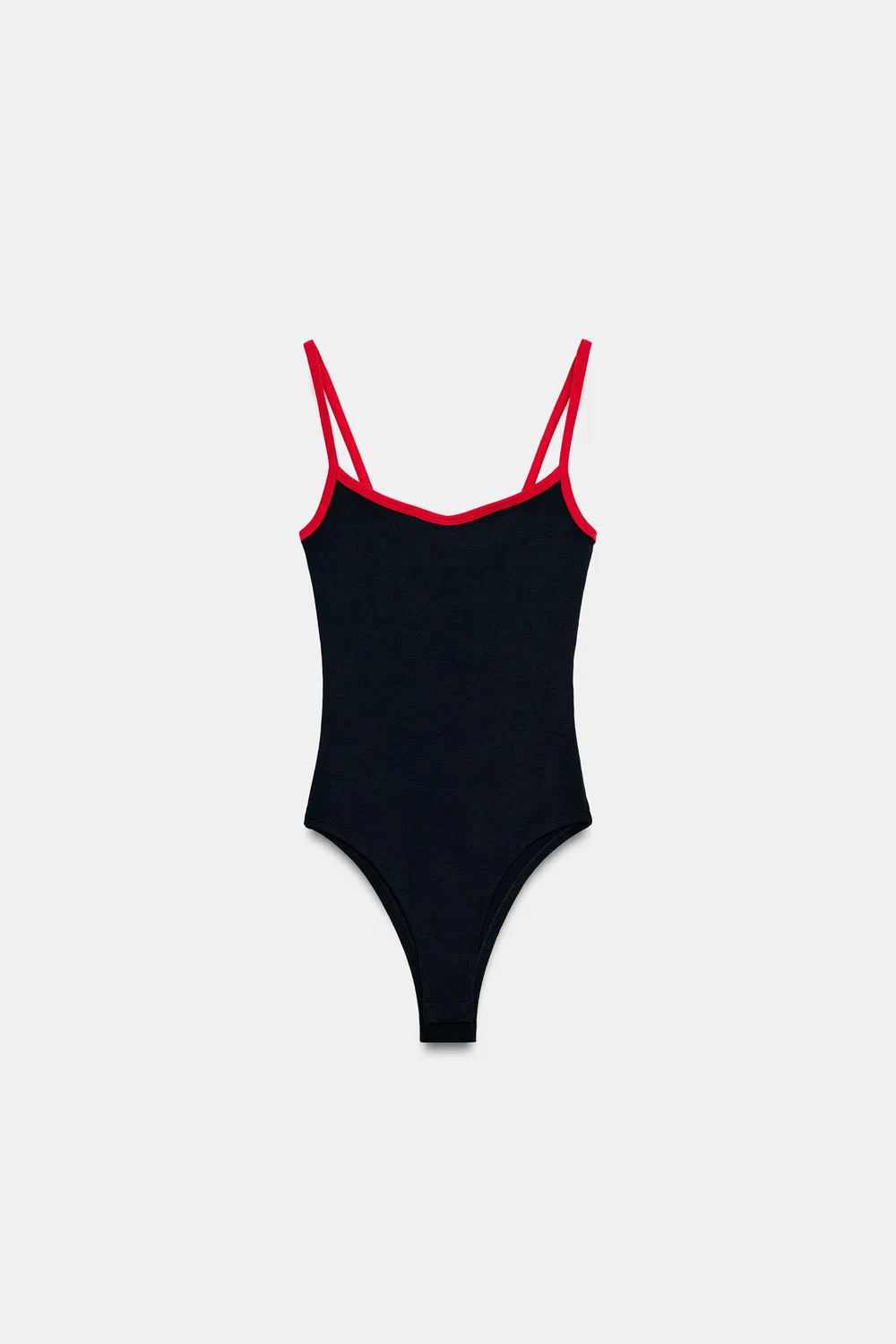 картинка Боди с контрастной окантовкой ZARA, Red/Navy от магазина Одежда+