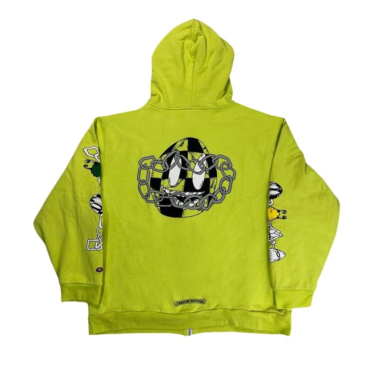 картинка Худи Chrome Hearts Matty Boy Link Zip Up, лаймовый от магазина Одежда+