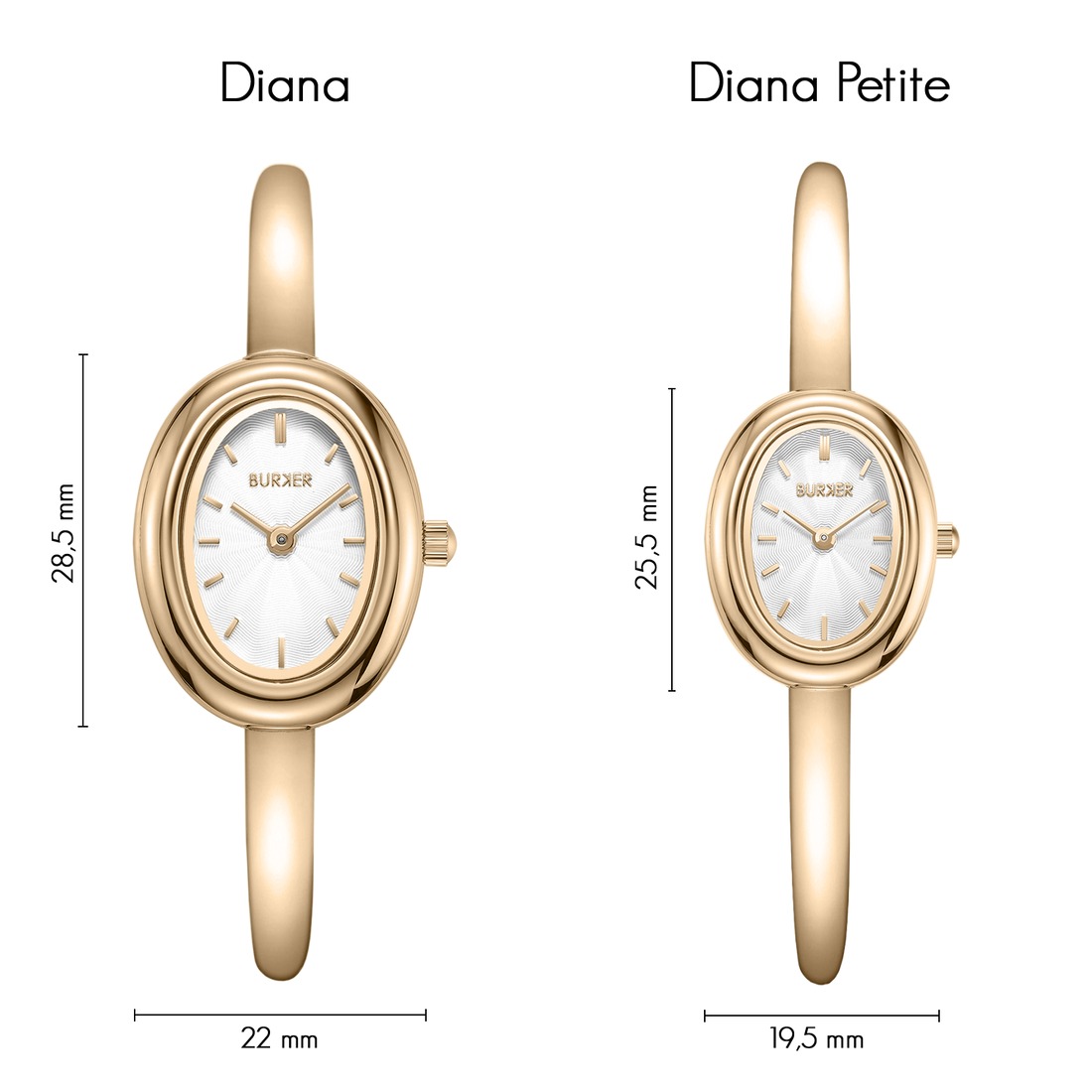 картинка Часы Burker Diana Petite, золотой/белый от магазина Одежда+