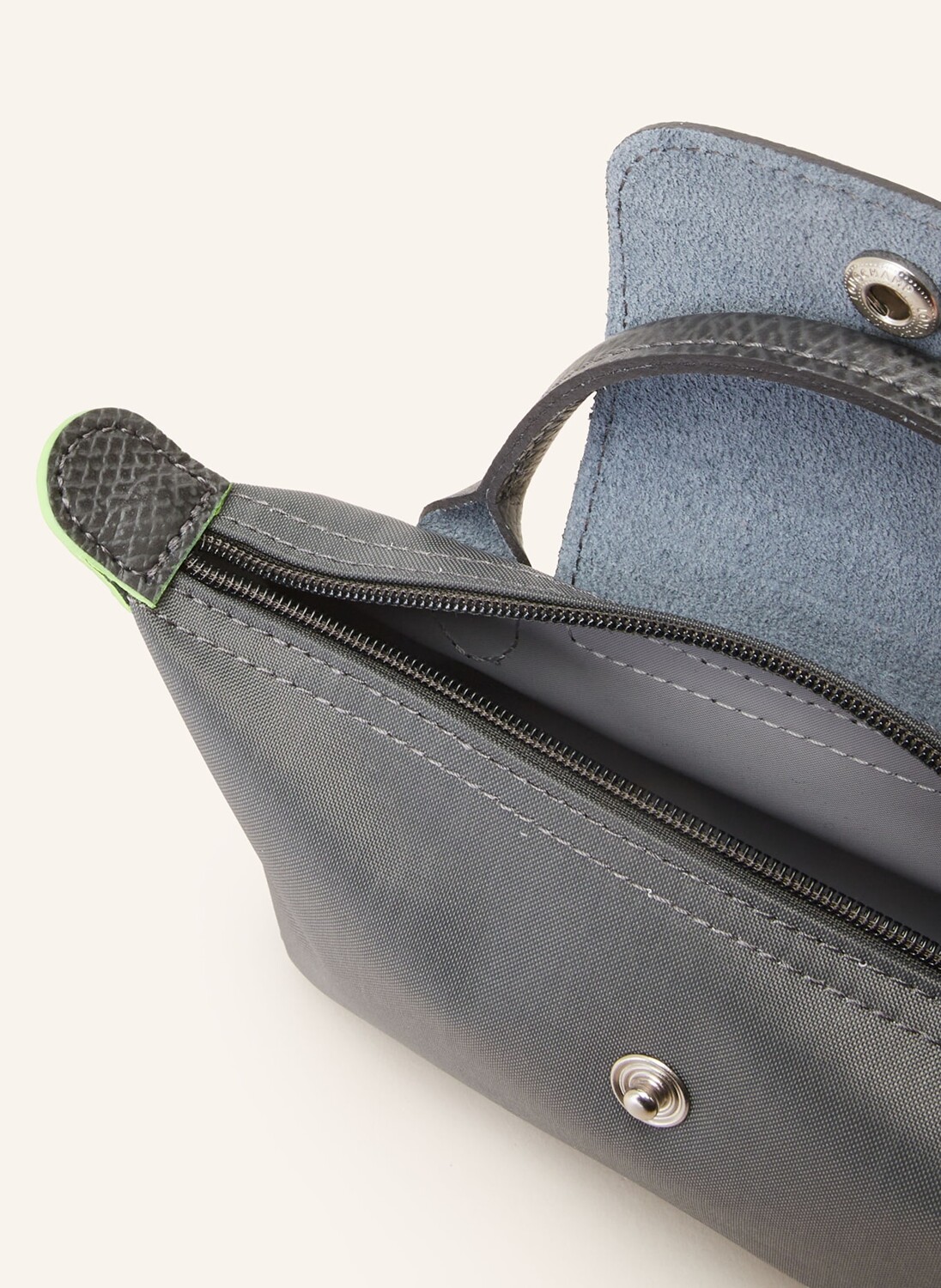 картинка Мини-сумка Longchamp Le Pliage Green темно-серый от магазина Одежда+