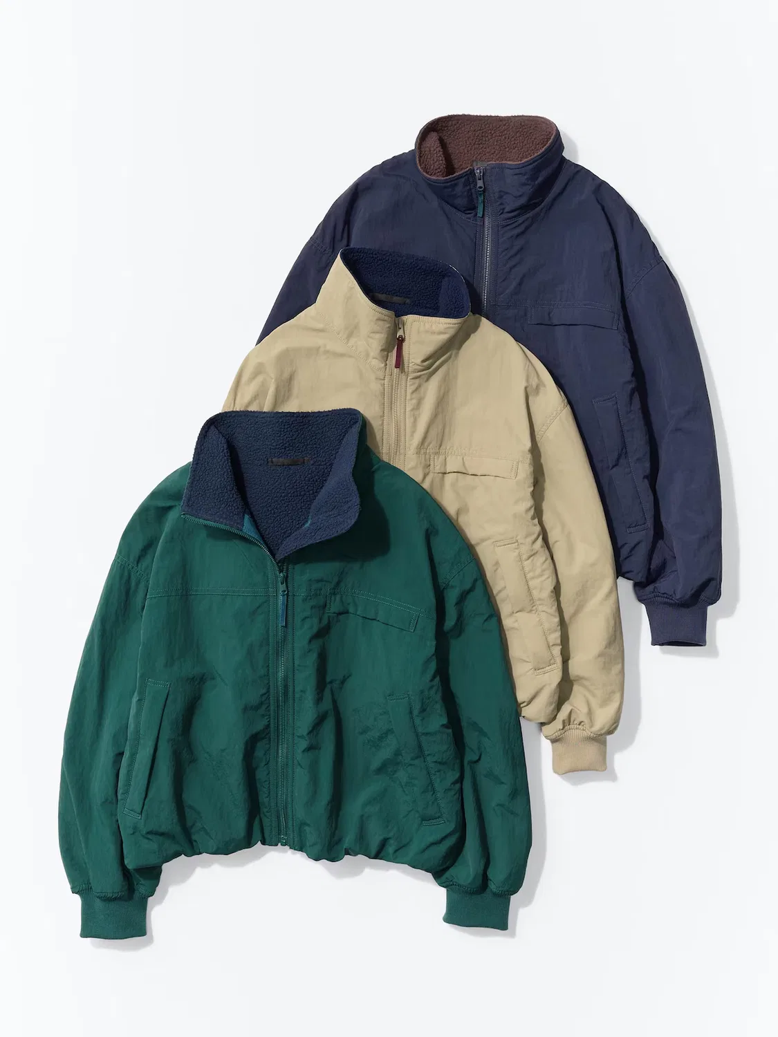 картинка Куртка Uniqlo с флисовой подкладкой, зеленый от магазина Одежда+