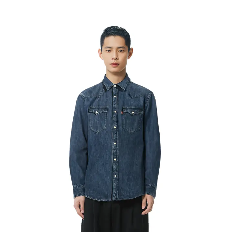 картинка Рубашка мужская темно-синяя Levi’S, темно-синий от магазина Одежда+