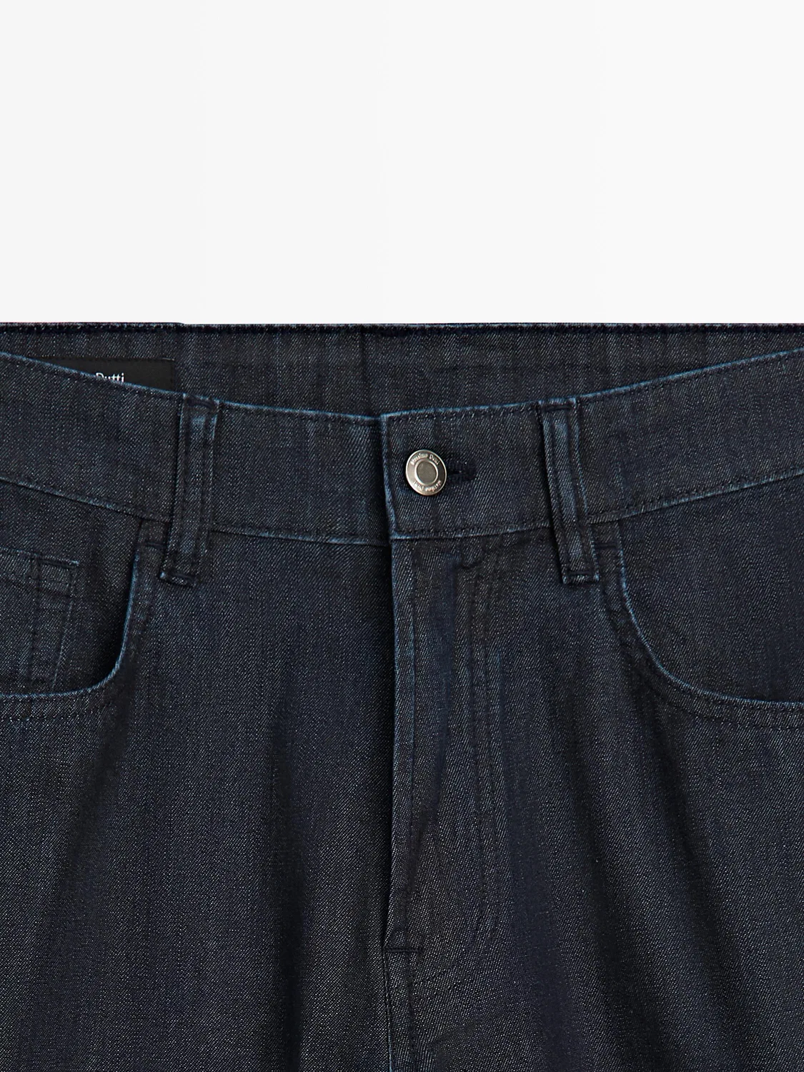 картинка Джинсы Massimo Dutti Lightweight Tapered Fit, темно-синий от магазина Одежда+