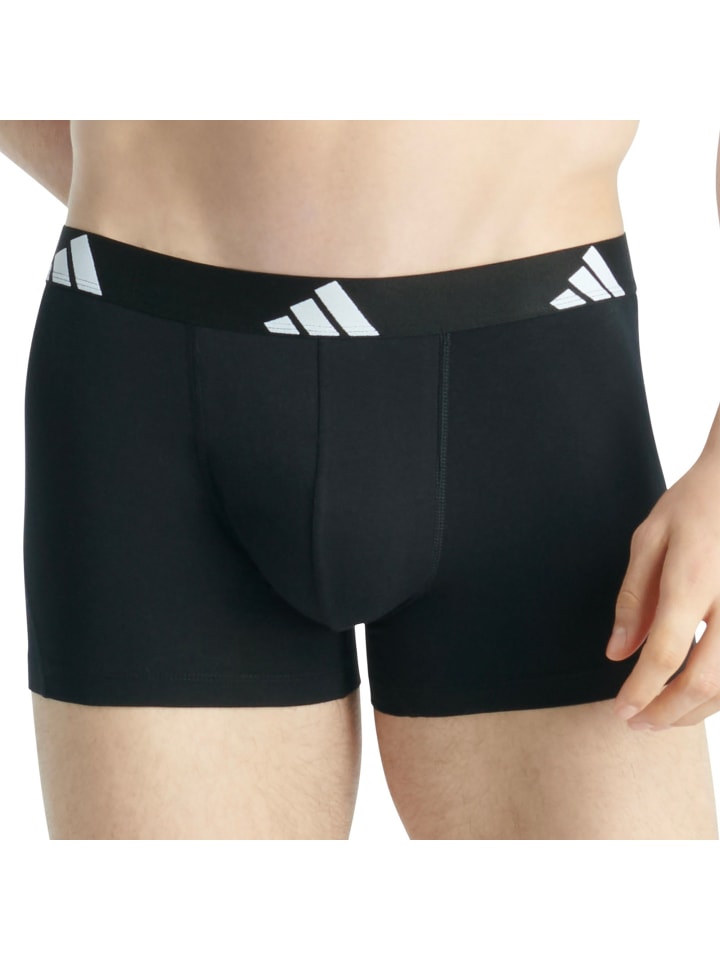 картинка Комплект трусов Adidas боксеры, 3 предмета, черный от магазина Одежда+