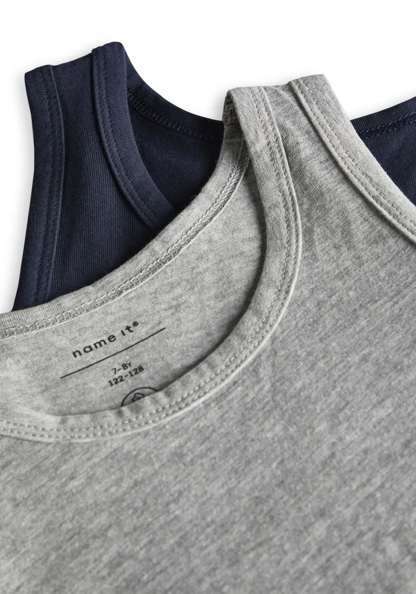 картинка Майка Name It "NKMTANK TOP 2P" (упаковка, 2 шт.), серый от магазина Одежда+