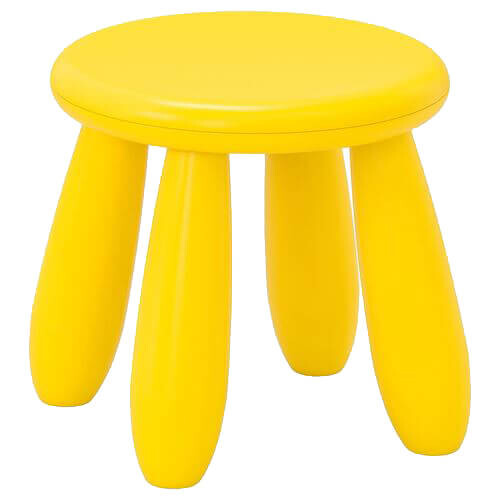картинка Табурет детский Ikea Mammut, желтый от магазина Одежда+