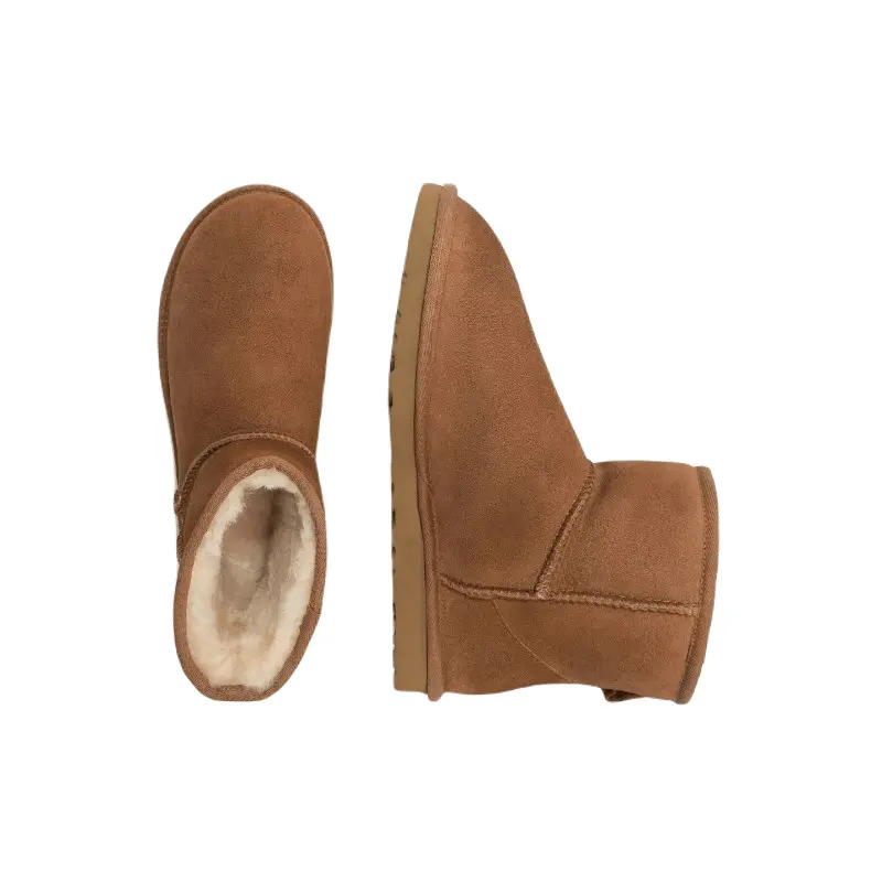 картинка Угги мужские UGG Classic Mini зимние кожаные, коричневый от магазина Одежда+