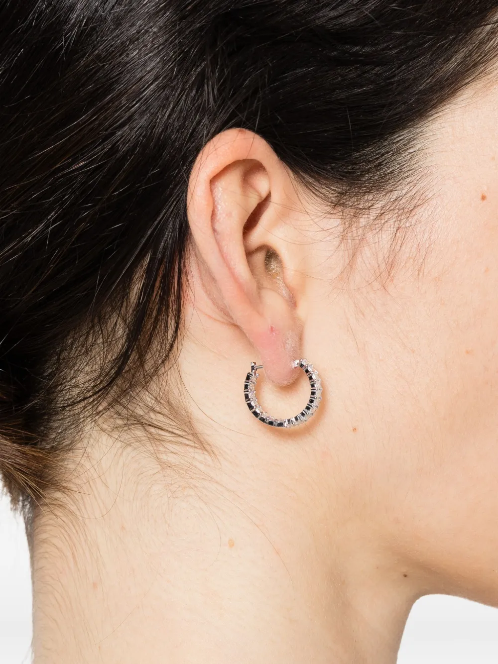 картинка Серьги-кольца Matrix Swarovski, серебяный от магазина Одежда+