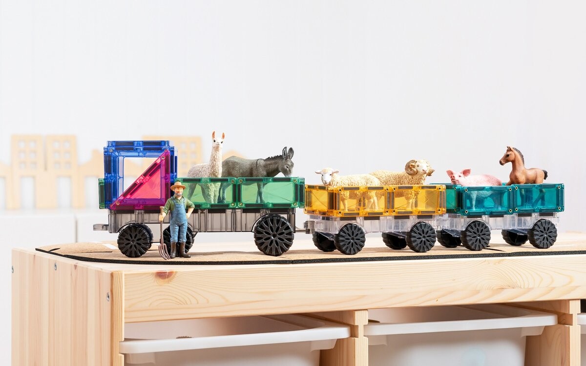 картинка Магнитные блоки Pastel Transport Pack 50 элементов Connetix от магазина Одежда+
