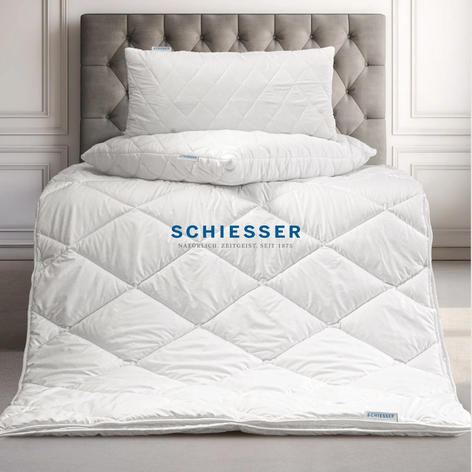картинка Подушка с регулировкой высоты наполнения Hygge Schiesser, Белый от магазина Одежда+