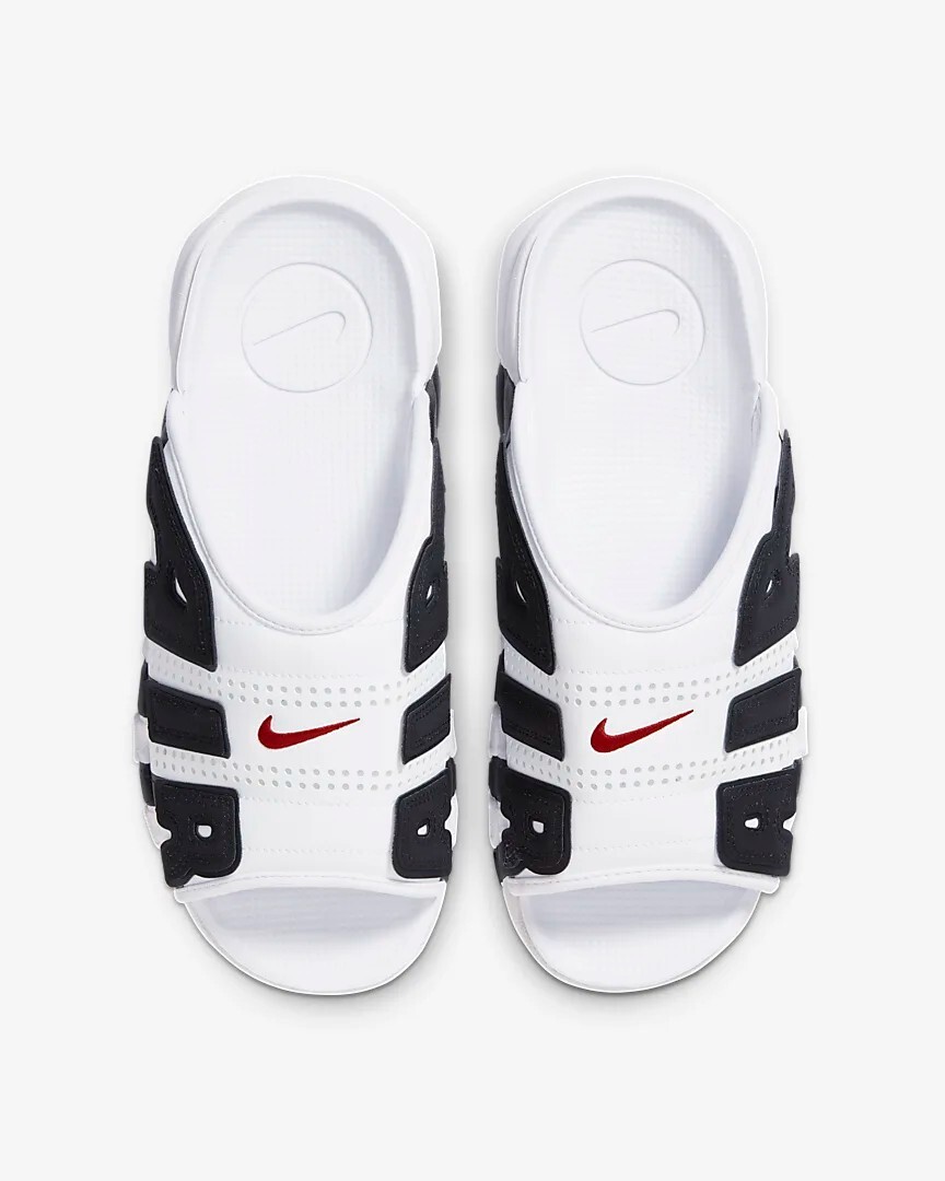картинка Шлепанцы Nike Air More Uptempo Slide 'White Black Red' от магазина Одежда+