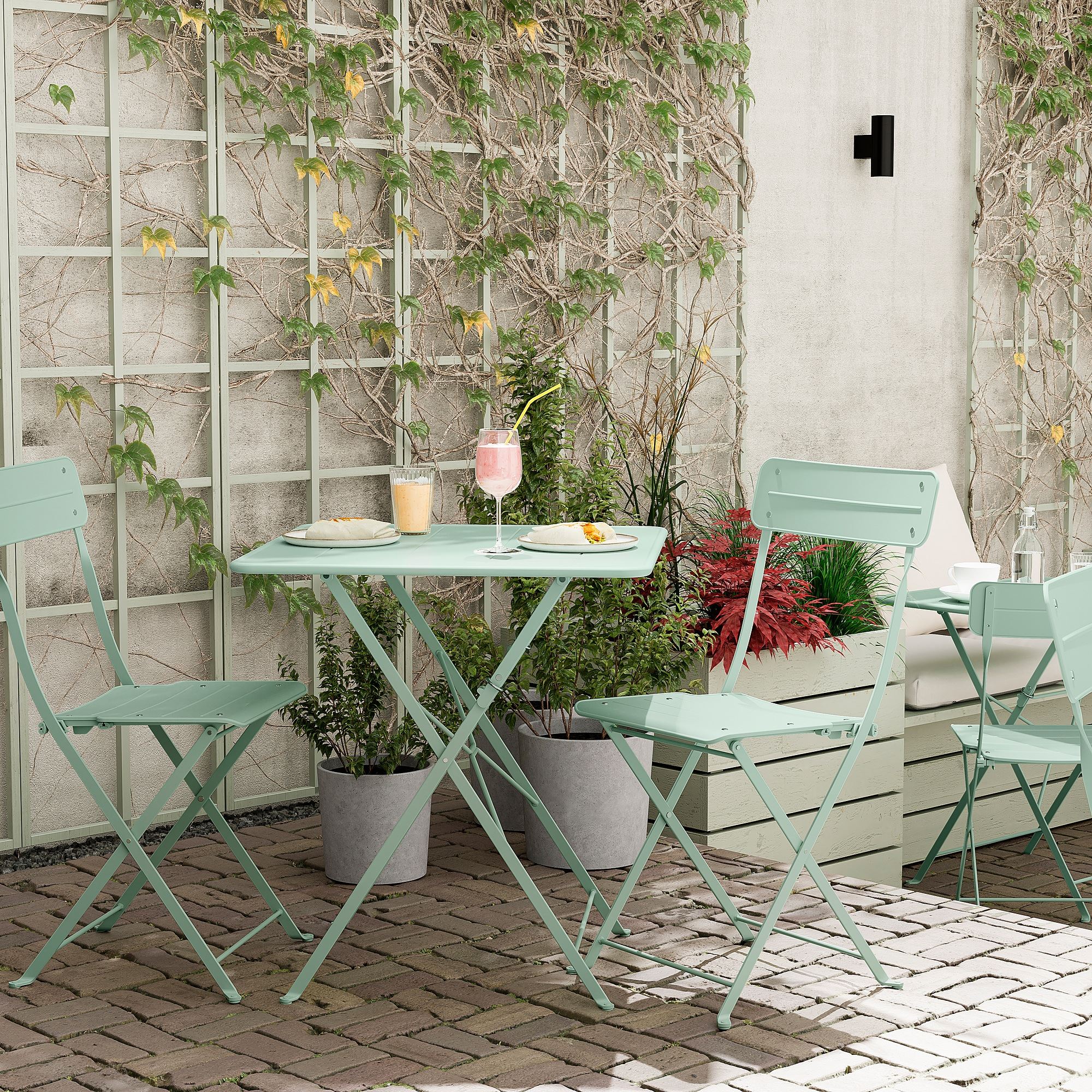 картинка Складной стол SUNDSÖ IKEA, 65x65, светло-зеленый от магазина Одежда+