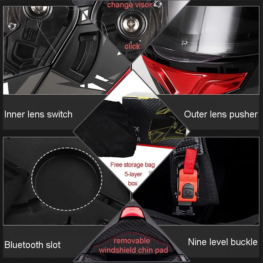 картинка Мотоциклетный шлем флип-ап Bluetooth, Byroads, I от магазина Одежда+
