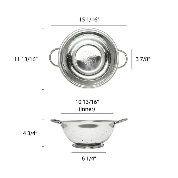 картинка Дуршлаг из нержавеющей стали, Excellante, Silver от магазина Одежда+