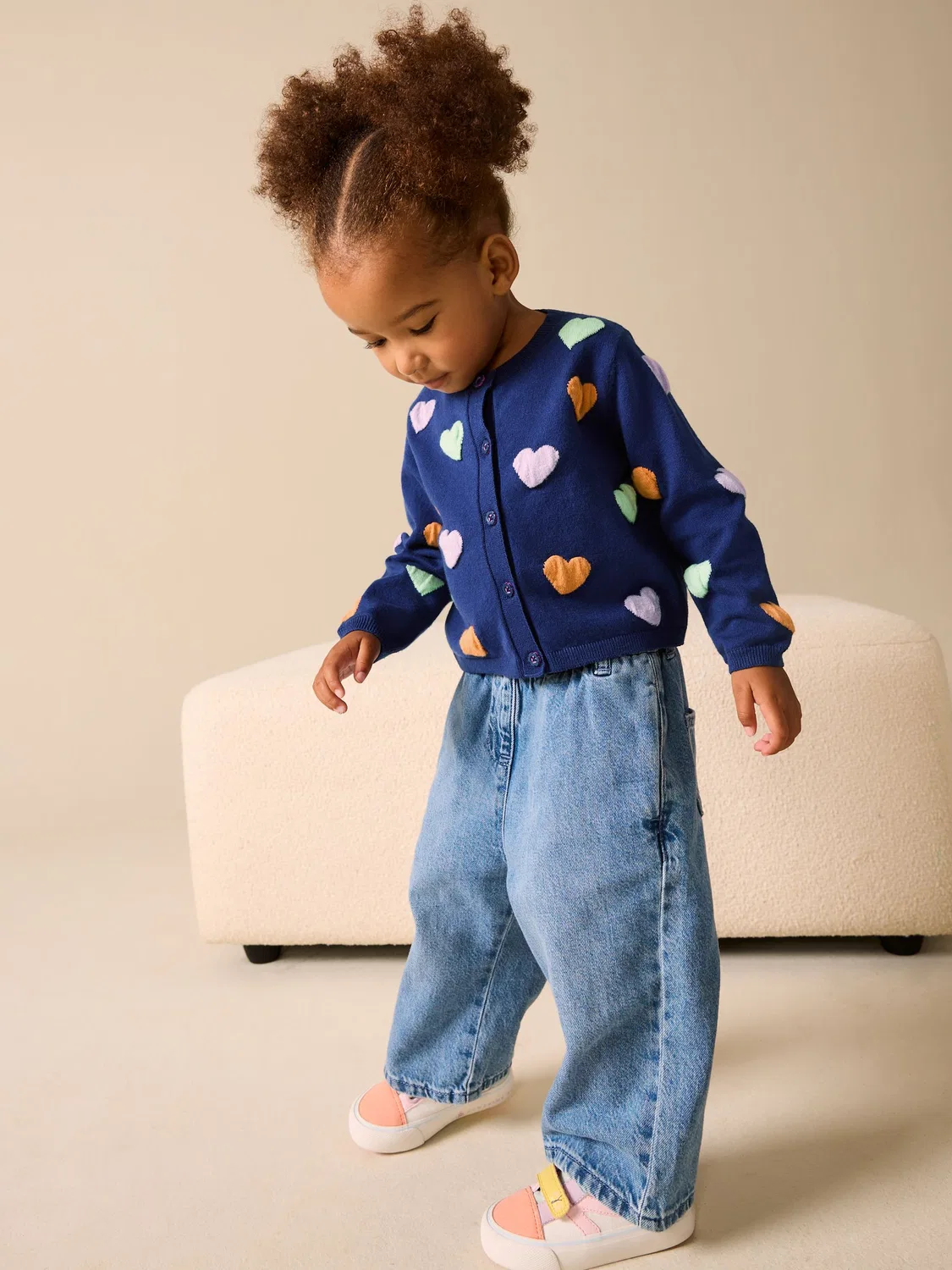 картинка Кардиган, 3D аппликации, Navy Heart Cardigan Next, Navy Heart от магазина Одежда+