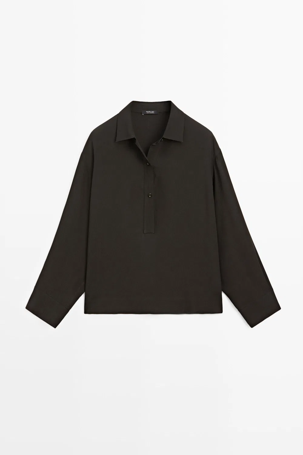 картинка Рубашка Massimo Dutti Flowing Button-Up, шоколадный от магазина Одежда+