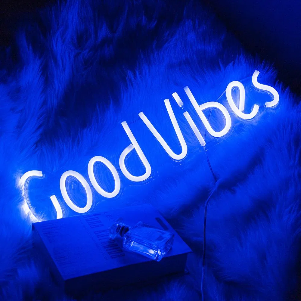 картинка Светодиодная неоновая вывеска Good Vibes Rosikey, 13x50 см от магазина Одежда+