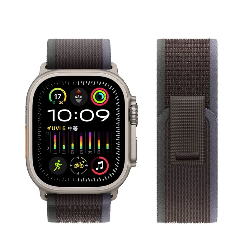 картинка Нейлоновый ремешок IBOANN для Apple Watch, сине-черный от магазина Одежда+