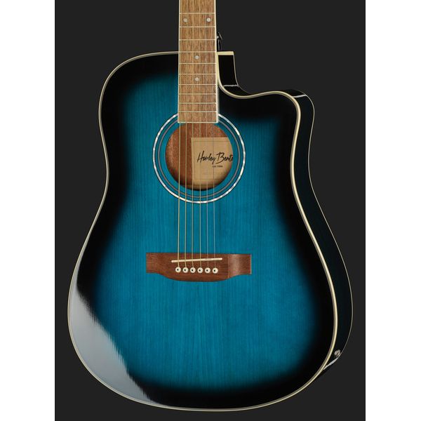 картинка Гитара Harley Benton D-120CE TB, голубой/черный от магазина Одежда+
