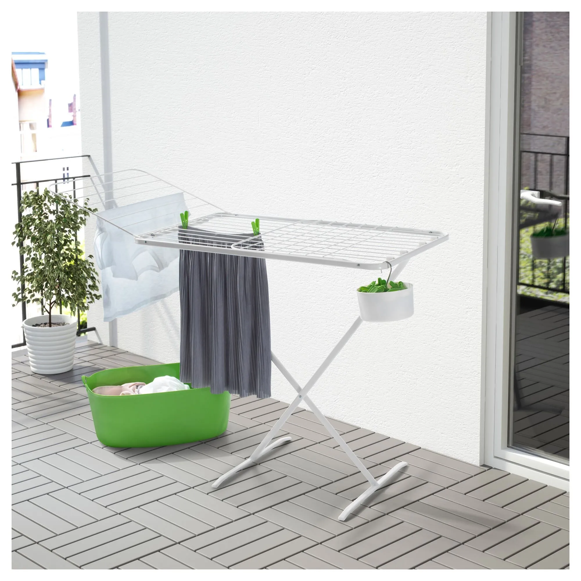 картинка Сушилка для белья, белая, 173x57x103 см, MULIG IKEA от магазина Одежда+
