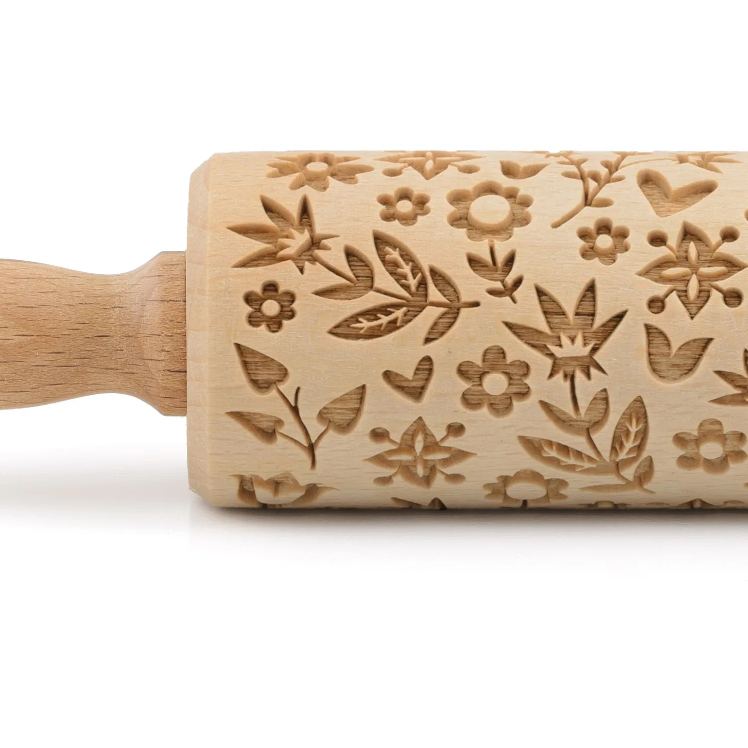 картинка Скалка с 3D-мотивом Flower folkroll, Braun от магазина Одежда+