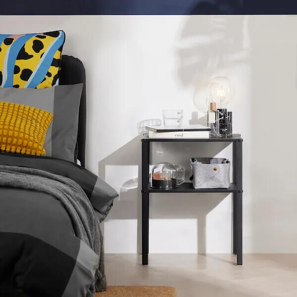 картинка Столик прикроватный Ikea Knarrevik, 42х34х52 см, черный от магазина Одежда+