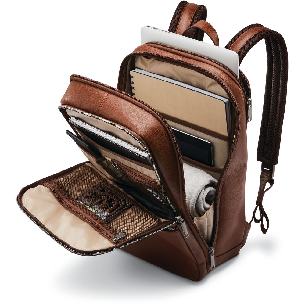 картинка Рюкзак Samsonite Classic Leather Slim (коньячный) от магазина Одежда+