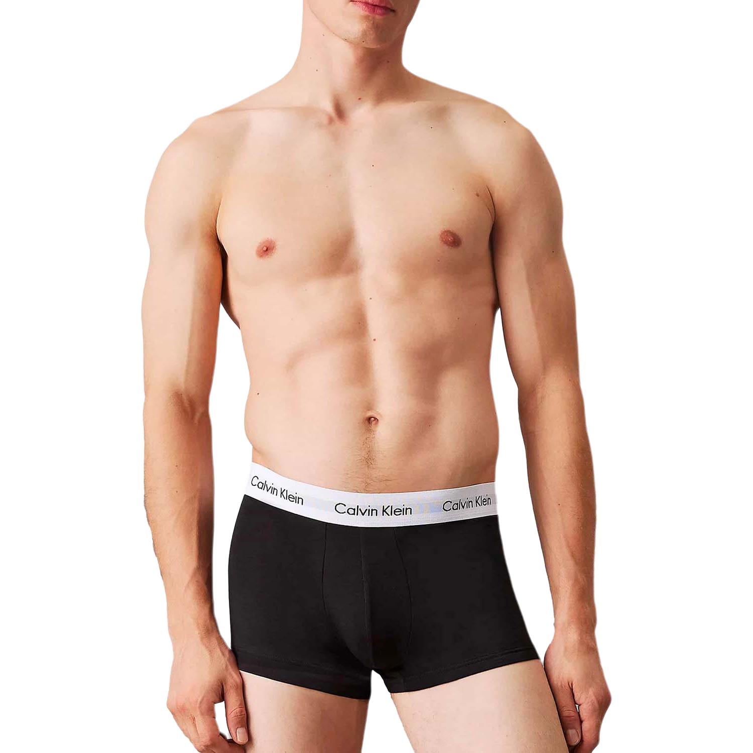 картинка Комплект боксеров Calvin Klein Cotton, 3 предмета, черный от магазина Одежда+