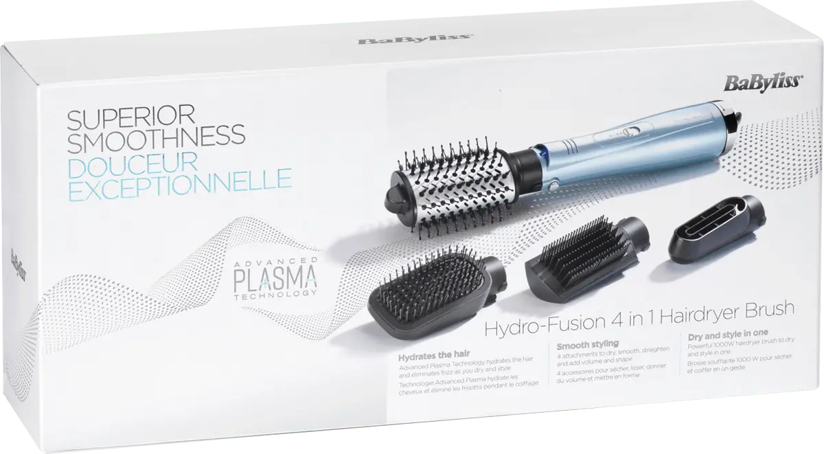 картинка Фен-щетка BaByliss Hydro-Fusion 4 в 1, голубой от магазина Одежда+