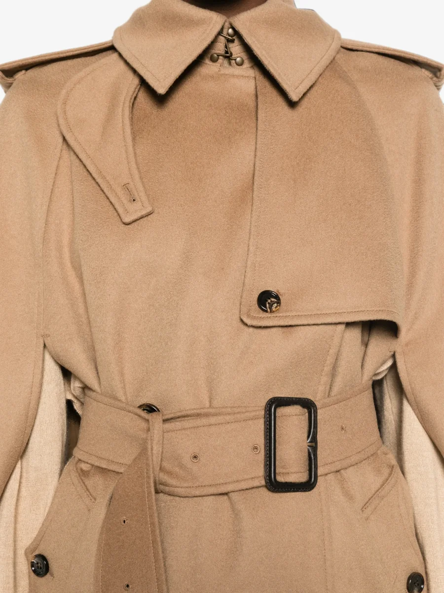 картинка Пальто Burberry двубортное, бежево-коричневый от магазина Одежда+