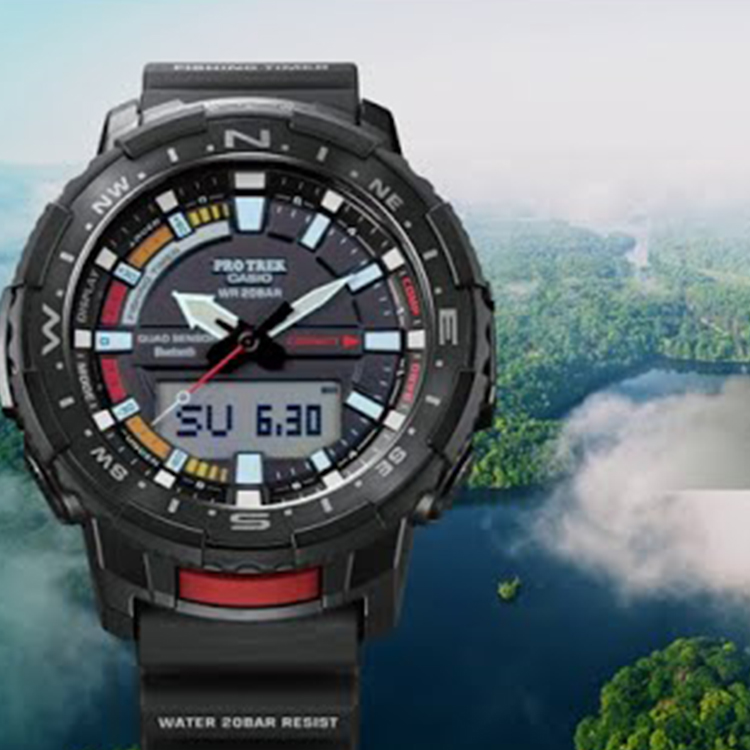 картинка Часы Casio Pro Trek PRT-B70-1PRD, черные от магазина Одежда+