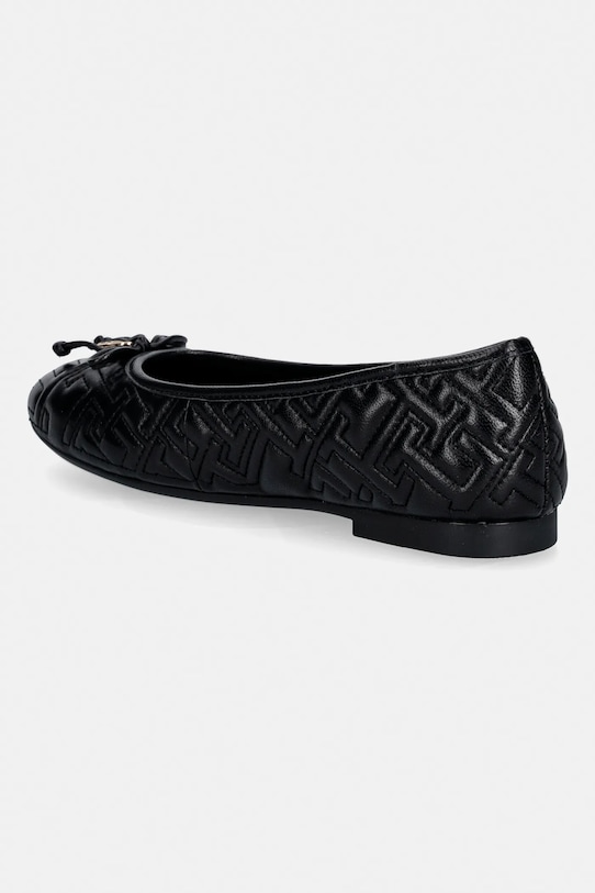 картинка Балетки кожаные th quilted ballerina Tommy Hilfiger, черный от магазина Одежда+