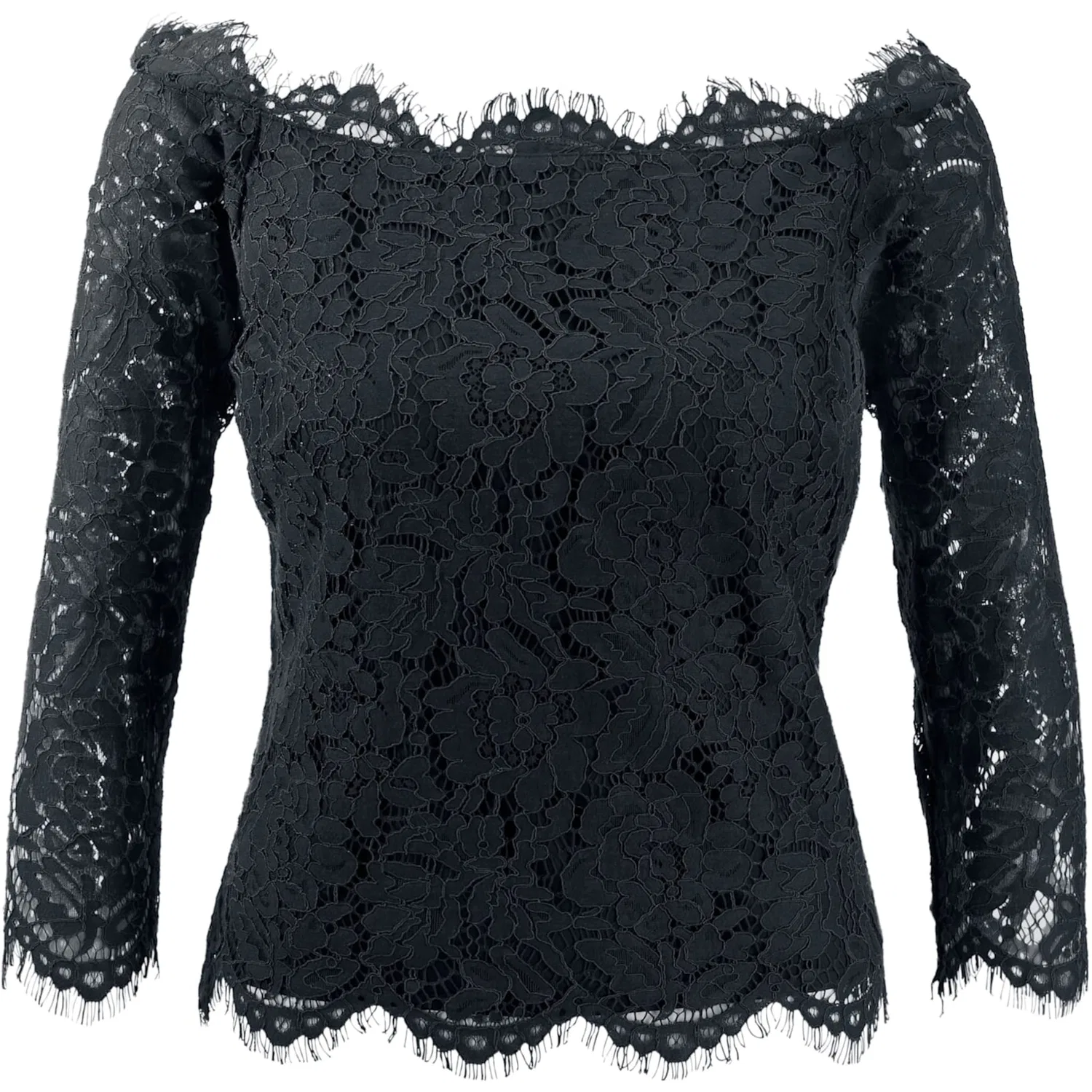 картинка Женская блузка с кружевом heine, Black от магазина Одежда+