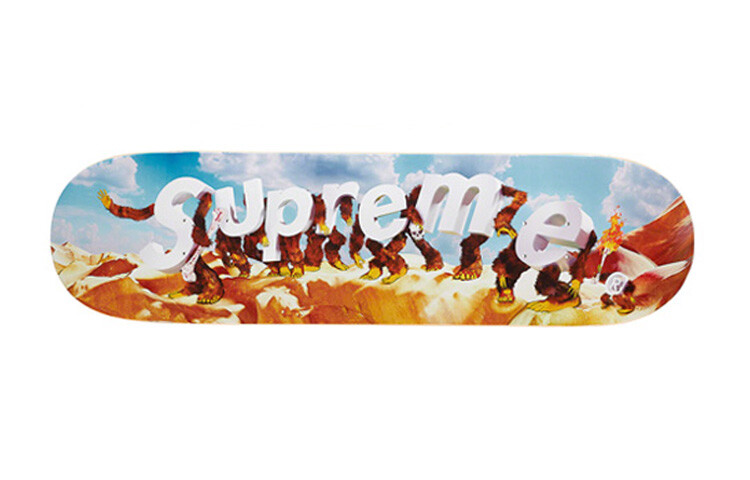 картинка Скейтборд Supreme, черный / оранжевый от магазина Одежда+